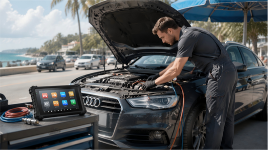 Diagnosing Audi AC Failures in Extreme Heat: Airflow, Leaks, and Live Data