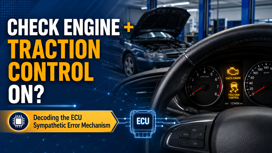 Check Engine and Traction Control Lights On at the Same Time? Decoding the ECU Sympathetic Error Mechanism